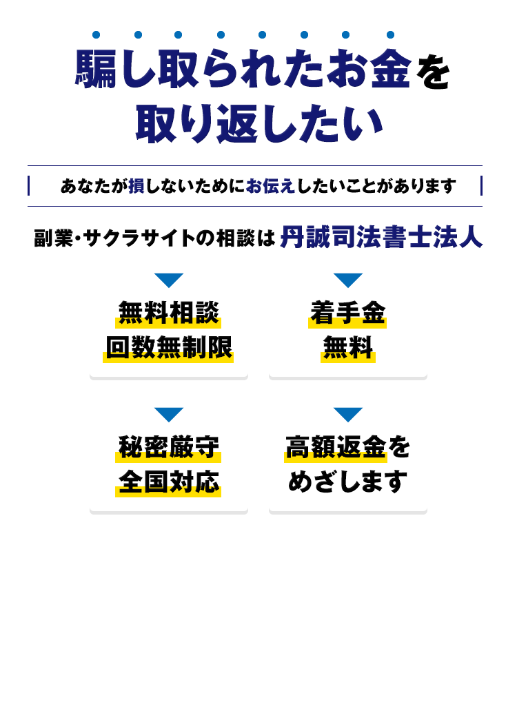 騙し取られたお金を取り返したい